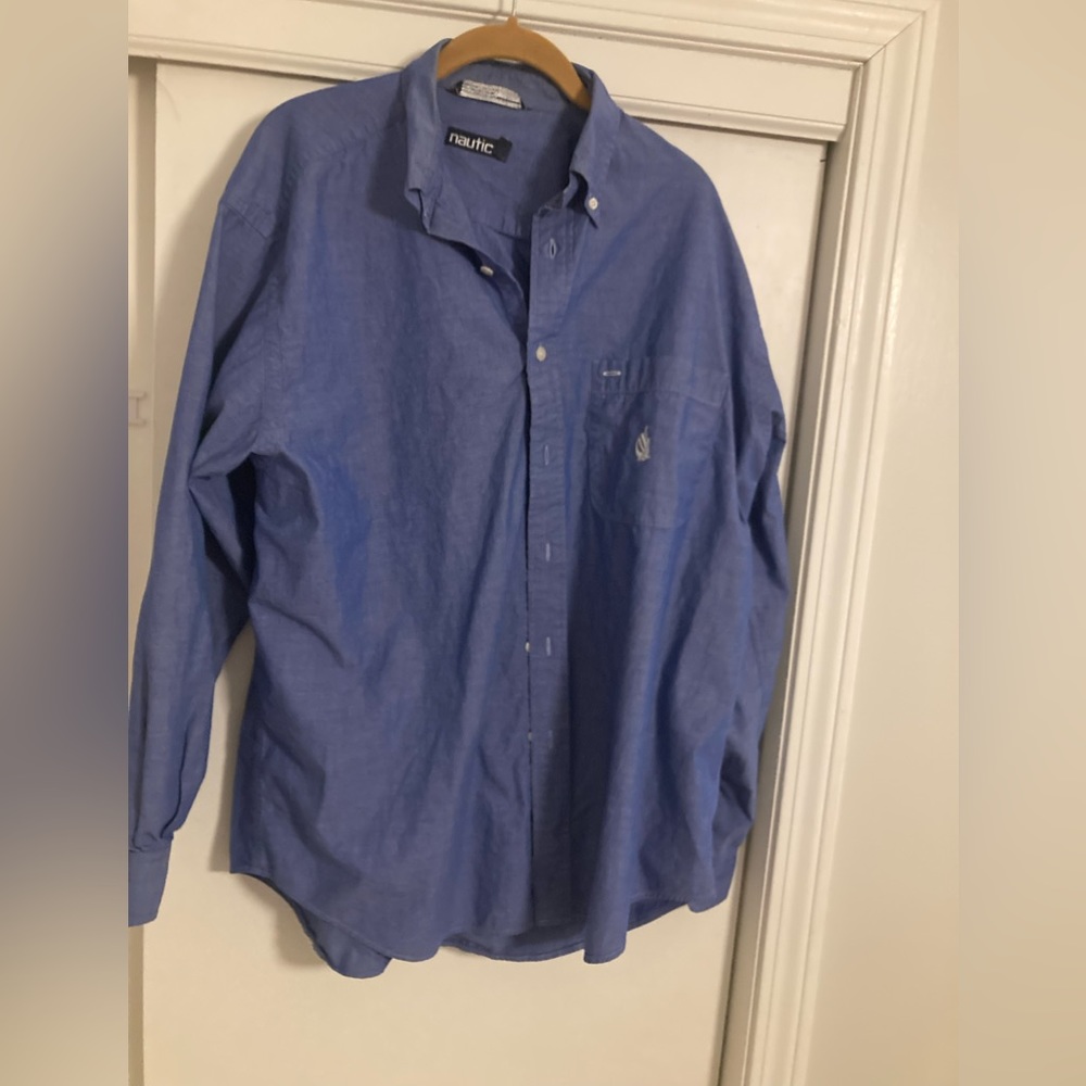 Nautical Denim Blue Long Sleeve Shirt